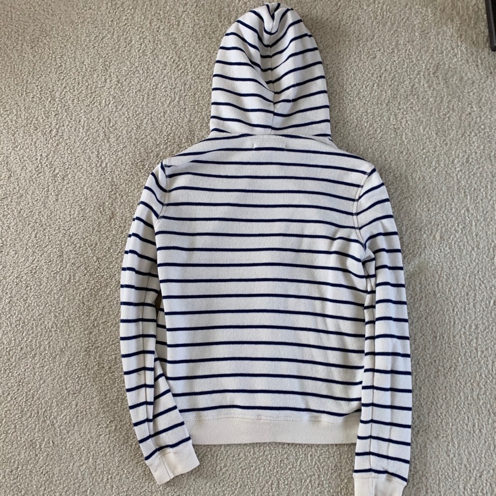 Blue and white striped Roxy hoodie - Picture 4 of 6